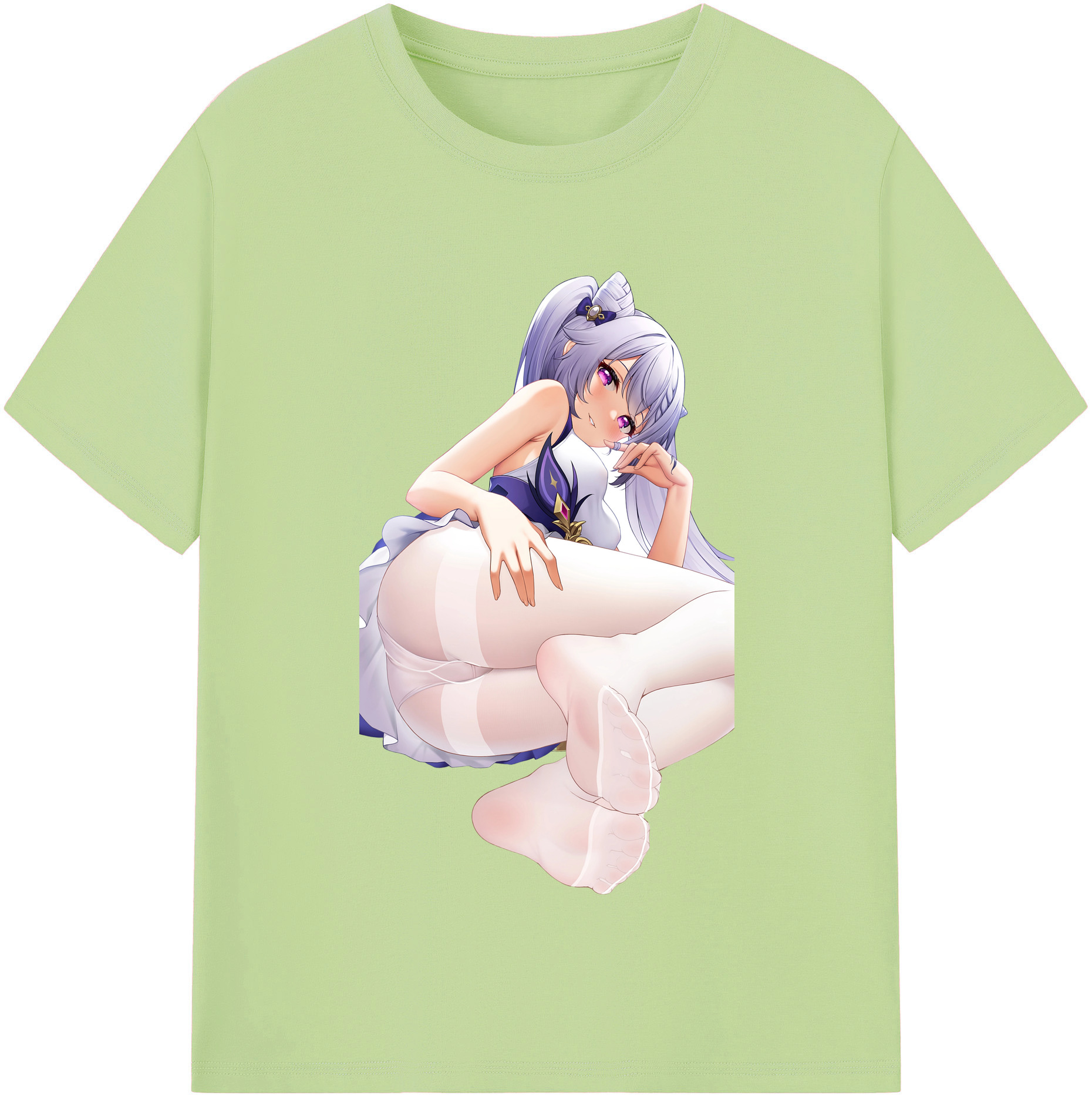げんし神 刻晴 こくせい genshin Kokusei 綿100％半袖Tシャツ（フロントプリント）